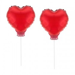 Balony serca na patyku