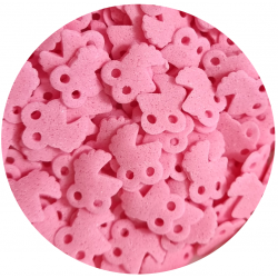 Konfetti wózek dziecięcy różowy 50g