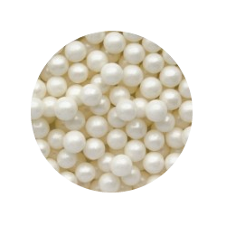 Groszek perłowy biały  4mm 50g