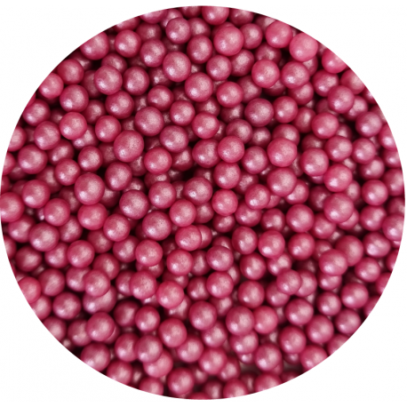 Perełki 4mm różowe ciemne 60g