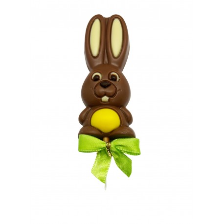 Lizak czekoladowy - śmieszny królik żółty